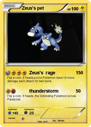 Pokemon Zeus's pet
