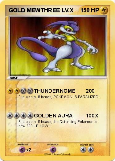 Pokemon GOLD MEWTHREE LV.X