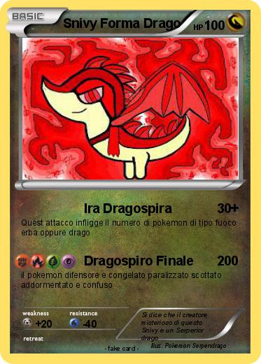 Pokemon Snivy Forma Drago