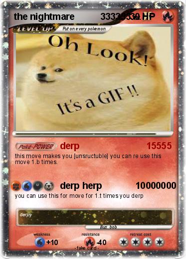 Pokemon the nightmare          333333