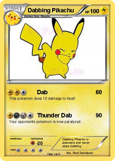 Pokemon Dabbing Pikachu