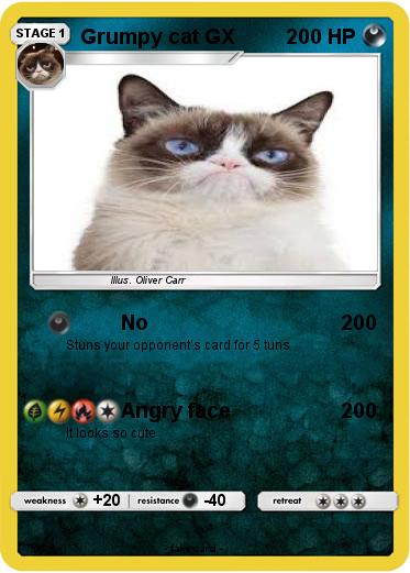 Pokemon Grumpy cat GX