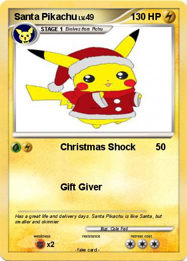 Pokemon Santa Pikachu