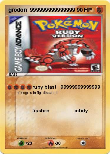 Pokemon grodon  999999999999999