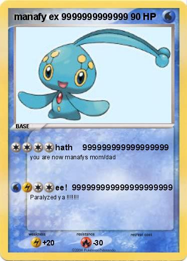 Pokemon manafy ex 9999999999999