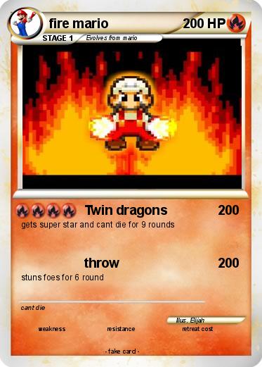 Pokemon fire mario