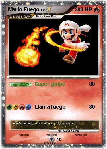 Pokemon Mario Fuego