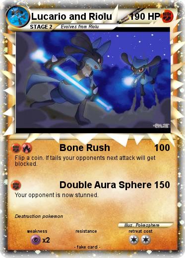Pokemon Lucario and Riolu