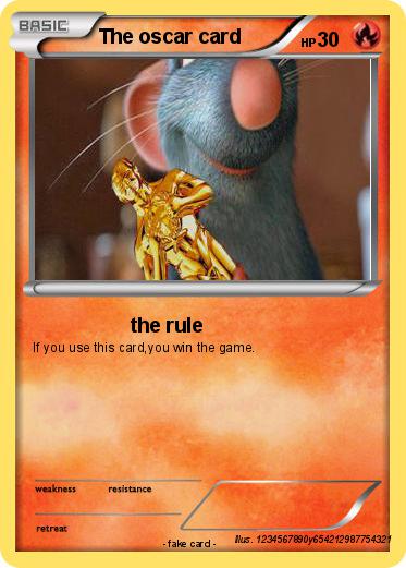 Pokemon The oscar card