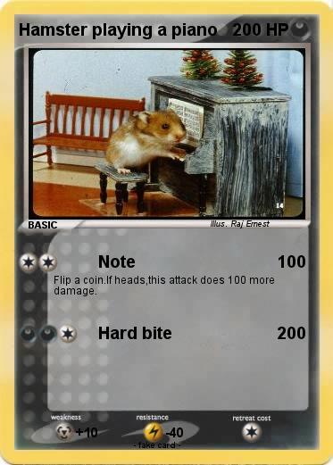 Pokemon Hamster playing a piano