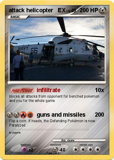 Pokemon attack helicopter   EX