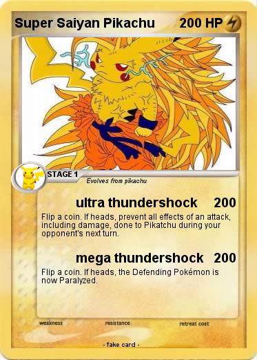 Pokemon Super Saiyan Pikachu