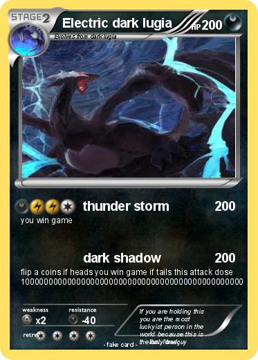 Pokemon Electric dark lugia