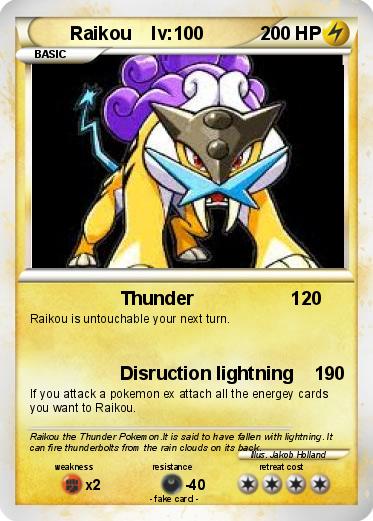 Pokemon Raikou    lv:100