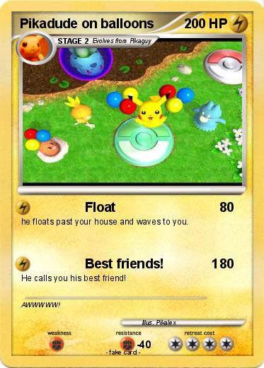 Pokemon Pikadude on balloons