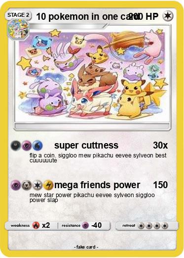 Pokemon 10 pokemon in one card
