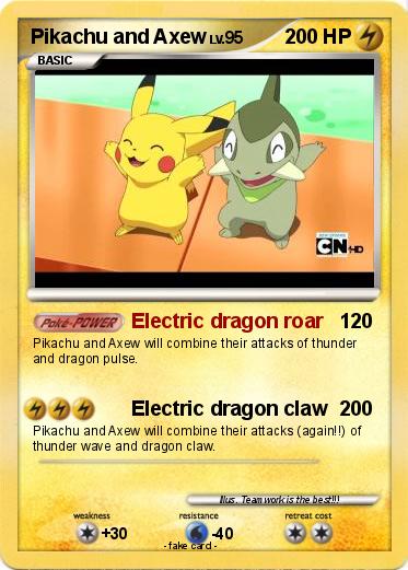 Pokemon Pikachu and Axew