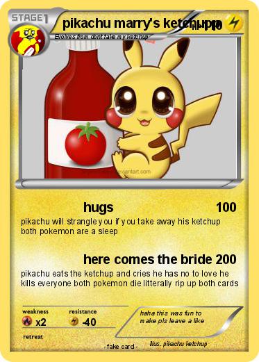 Pokemon pikachu marry's ketchupp