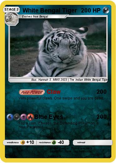 Pokemon White Bengal Tiger