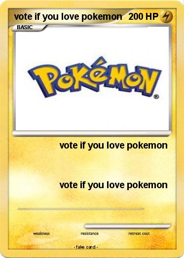 Pokemon vote if you love pokemon