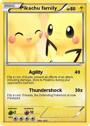 Pokemon Pikachu family