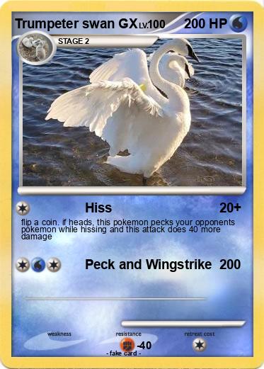 Pokemon Trumpeter swan GX
