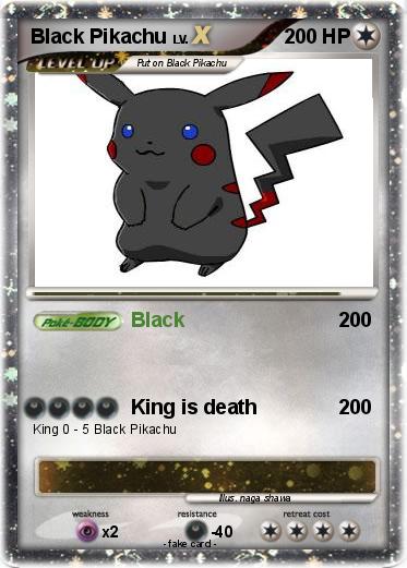 Pokemon Black Pikachu