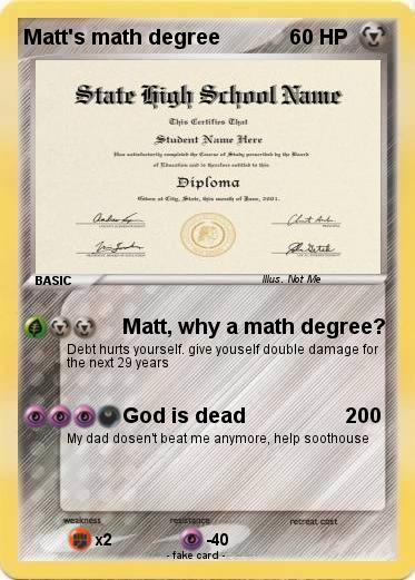 Pokemon Matt's math degree