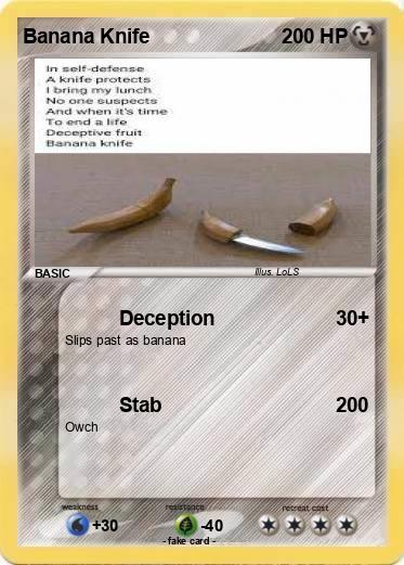 Pokemon Banana Knife