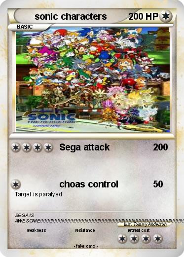 Pokemon sonic characters