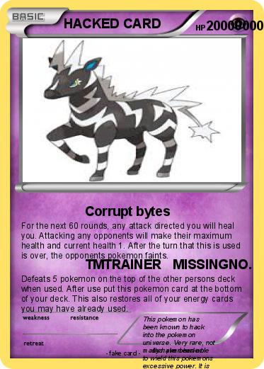 Pokemon HACKED CARD