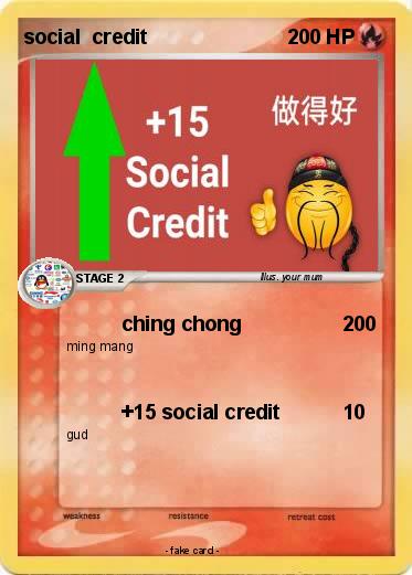 Pokemon social  credit