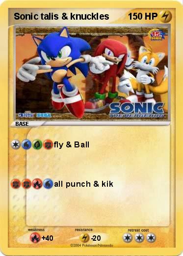 Pokemon Sonic talis & knuckles