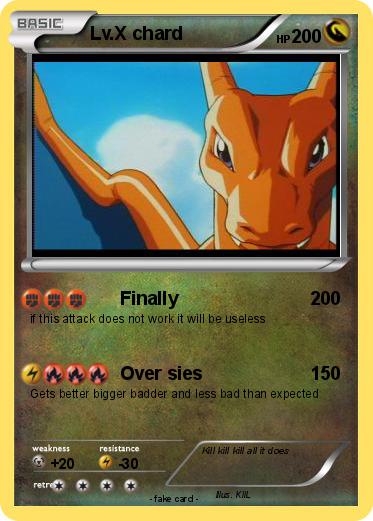 Pokemon Lv.X chard