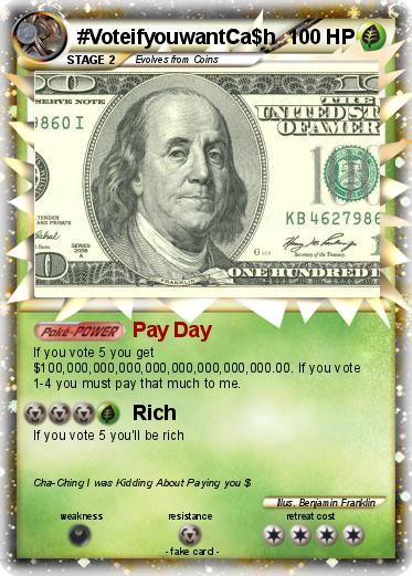 Pokemon #VoteifyouwantCa$h