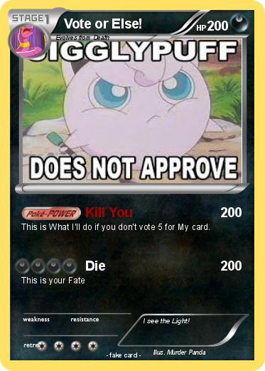 Pokemon Vote or Else!