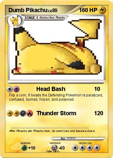 Pokemon Dumb Pikachu