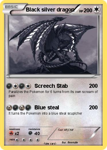 Pokemon Black silver dragon