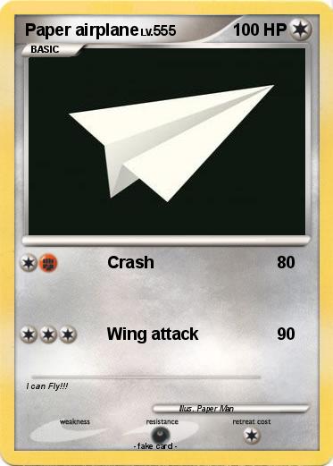 Pokemon Paper airplane