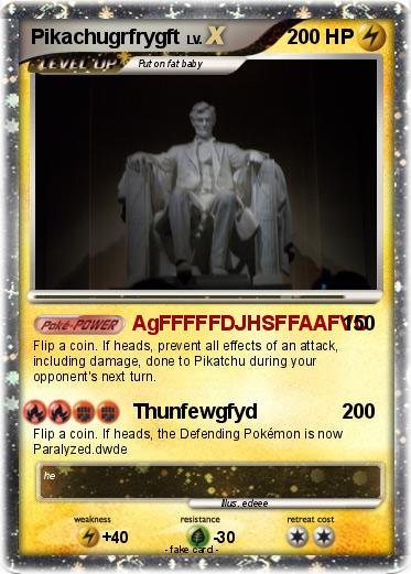Pokemon Pikachugrfrygft