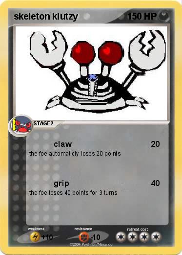 Pokemon skeleton klutzy