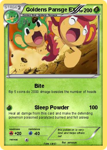 Pokemon Goldens Pansge EX