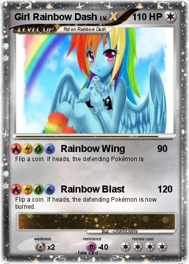 Pokemon Girl Rainbow Dash