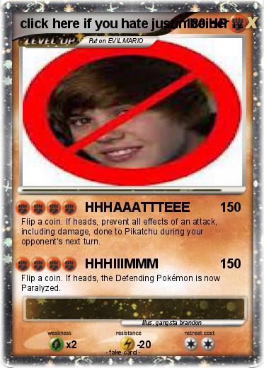 Pokemon click here if you hate justin beiber Pokemon click here if you hate justin beiber