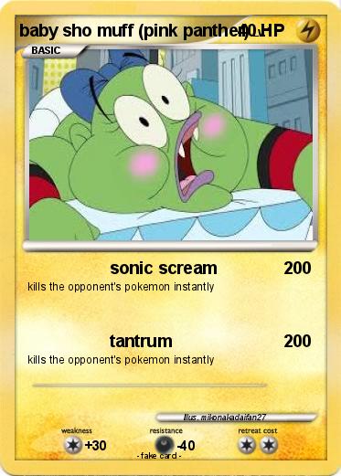 Pokemon baby sho muff (pink panther)