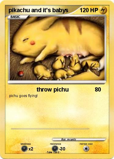 Pokemon pikachu and it's babys