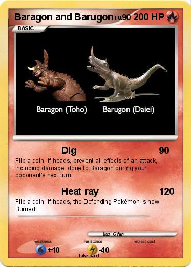 Pokemon Baragon and Barugon