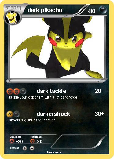 Pokemon dark pikachu