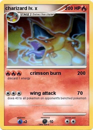 Pokemon charizard lv. x