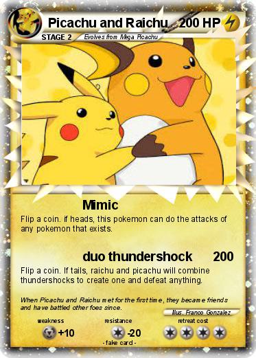 Pokemon Picachu and Raichu